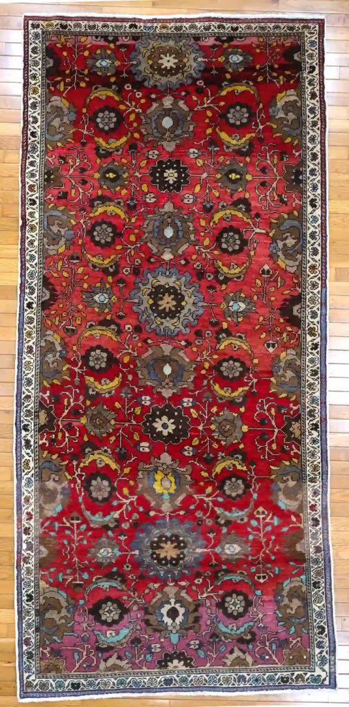4′ x 9′ Red Hand-Knotted Vintage Turkish Anatolian Rug – Traditional Wool 4′ x 9′ Red Hand-Knotted Vintage Turkish Anatolian Rug – Traditional Wool