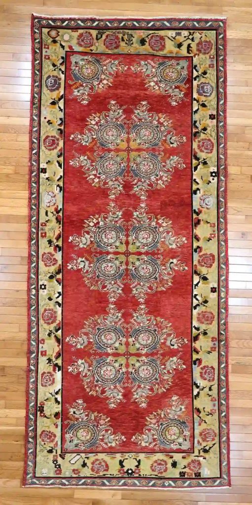 5′ x 11′ Red Fine Hand-Knotted Turkish Oushak Runner – Traditional Wool