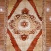 8′ x 11′ Beige Fine Hand-Knotted Turkish Oushak Rug – Vintage Wool