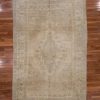 6′ x 9′ Beige Fine Hand-Knotted Turkish Oushak Rug – Vintage Wool