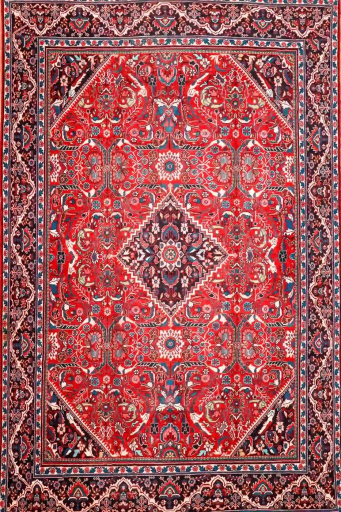 11′ x 17′ Red Fine Hand-Knotted Persian Mahal – Traditional Wool