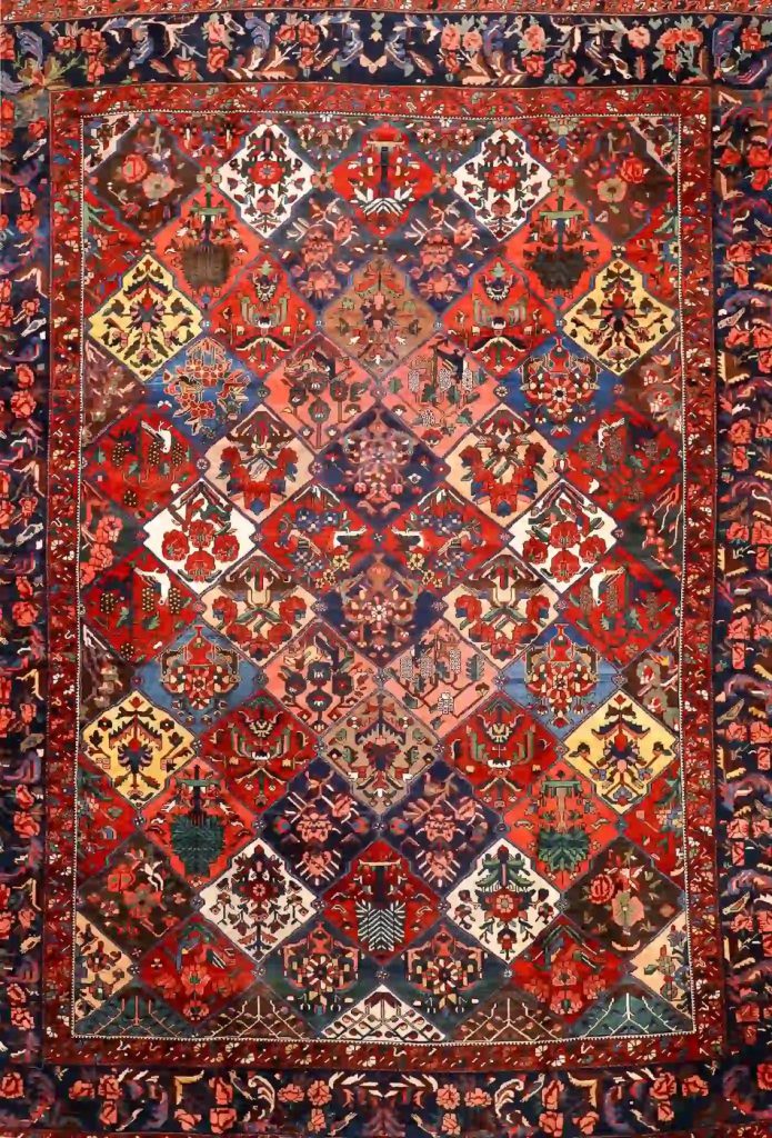 12′ x 16′ Red Fine Hand-Knotted Persian Bakhtiari – Traditional Wool
