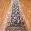 3′ x 13′ Antique Caucasian Ganjeh Navy Tribal Runner Rug – Traditional Wool