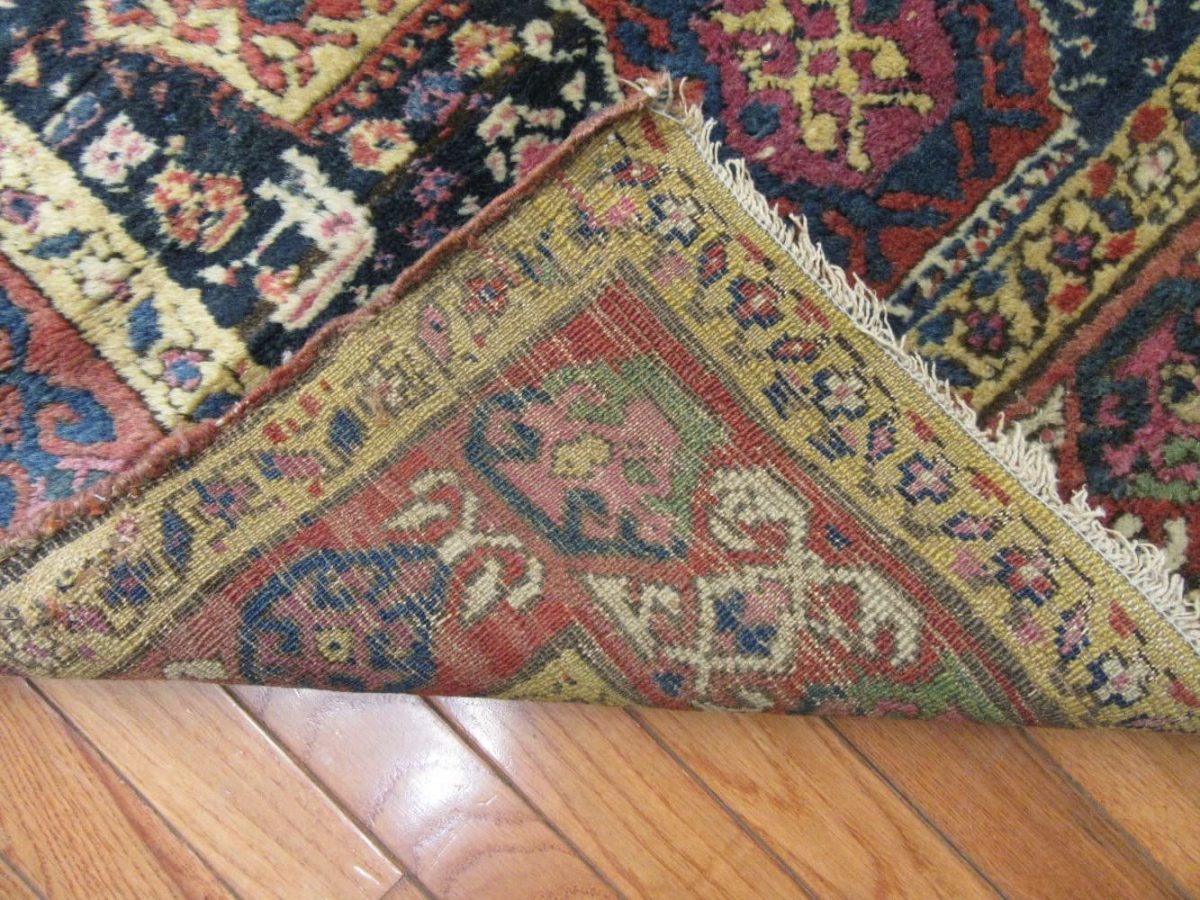 3′ x 13′ Antique Caucasian Ganjeh Navy Tribal Runner Rug – Traditional Wool