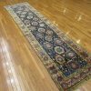 3′ x 13′ Antique Caucasian Ganjeh Navy Tribal Runner Rug – Traditional Wool