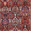 10′ x 13′ Large Brick Red Hand-Knotted Semi-Antique Persian Bakhtiari Rug – Traditional Wool