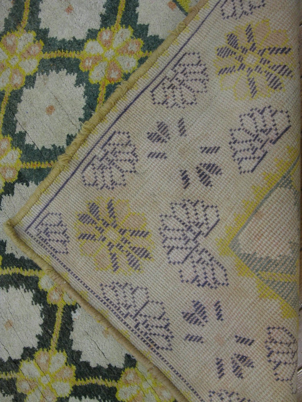 4′ x 7′ Ivory Fine Hand-Knotted Khotan Rug – Traditional Wool