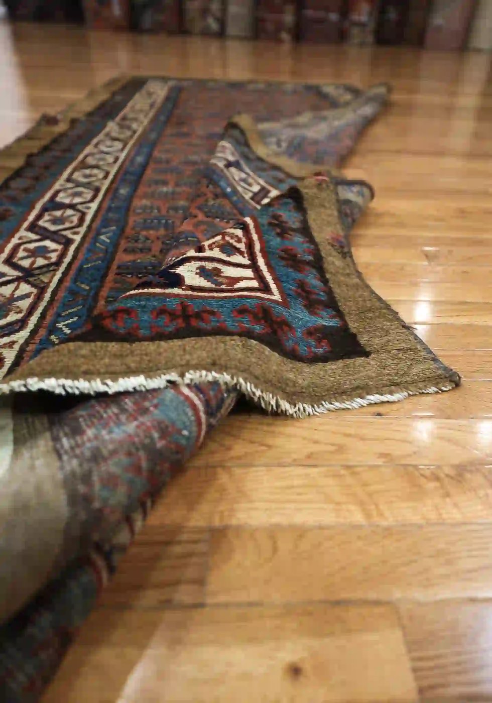 4′ x 9′ Persian Hashtroud(Camel hair) Rust Wool Runner Rug – Traditional Hand Knotted - 2 4′ x 9′ Persian Hashtroud(Camel hair) Rust Wool Runner Rug – Traditional Hand Knotted