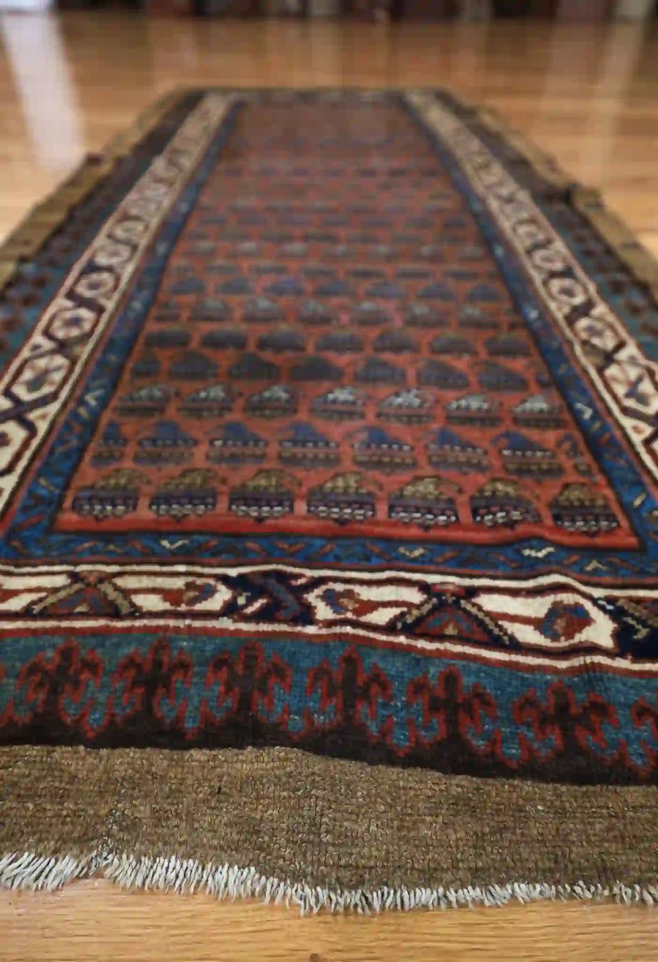 4′ x 9′ Persian Hashtroud(Camel hair) Rust Wool Runner Rug – Traditional Hand Knotted - 3 4′ x 9′ Persian Hashtroud(Camel hair) Rust Wool Runner Rug – Traditional Hand Knotted