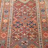 3′ x 12′ Caucasian Kazak Blue Geometric Runner Rug – Traditional Hand Knotted Wool