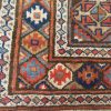 3′ x 12′ Caucasian Kazak Blue Geometric Runner Rug – Traditional Hand Knotted Wool