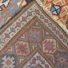 3′ x 12′ Caucasian Kazak Blue Geometric Runner Rug – Traditional Hand Knotted Wool