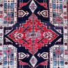 5′ x 7′ Navy Fine Hand-Knotted Pakistan Kazak Rug – Traditional Wool