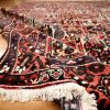 12′ x 16′ Red Fine Hand-Knotted Persian Bakhtiari Rug – Traditional Wool