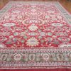 14′ x 20′ Terracotta and Sage Green Hand-Knotted Vintage Egyptian Sultanabad Design Rug – Grand Scale Wool