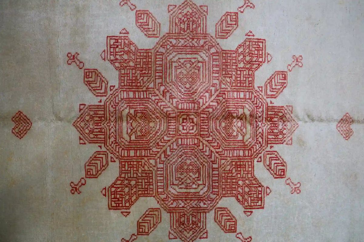 13′ x 17′ Ivory Fine Hand-Knotted Antique Turkish Oushak – Traditional Wool