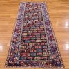 3′ x 9′ Midnight Black and Jewel-Toned Hand-Knotted Antique Caucasian Seychur Shirvan Runner – Collector’s Wool