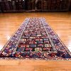 3′ x 9′ Midnight Black and Jewel-Toned Hand-Knotted Antique Caucasian Seychur Shirvan Runner – Collector’s Wool
