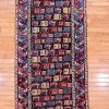 3′ x 9′ Midnight Black and Jewel-Toned Hand-Knotted Antique Caucasian Seychur Shirvan Runner – Collector’s Wool