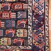 3′ x 9′ Midnight Black and Jewel-Toned Hand-Knotted Antique Caucasian Seychur Shirvan Runner – Collector’s Wool