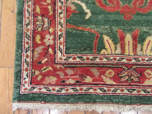 3′ x 14′ Egypt Mahal Design Green Tree of Life Runner Rug – Traditional Hand-Knotted Wool