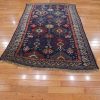 4′ x 6′ Indigo and Crimson Hand-Knotted Antique Caucasian Bird Shirvan Rug – Investment Grade Wool on Wool