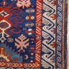 4′ x 6′ Indigo and Crimson Hand-Knotted Antique Caucasian Bird Shirvan Rug – Investment Grade Wool on Wool