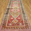 4′ x 9′ Antique Caucasian Red Tribal Rug – Hand-Knotted Wool - 1 4′ x 9′ Antique Caucasian Red Tribal Rug – Hand-Knotted Wool