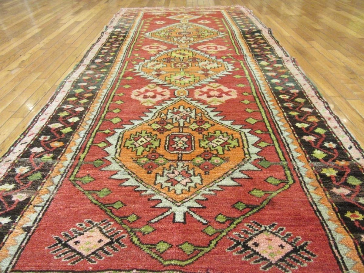 4′ x 9′ Antique Caucasian Red Tribal Rug – Hand-Knotted Wool - 5 4′ x 9′ Antique Caucasian Red Tribal Rug – Hand-Knotted Wool