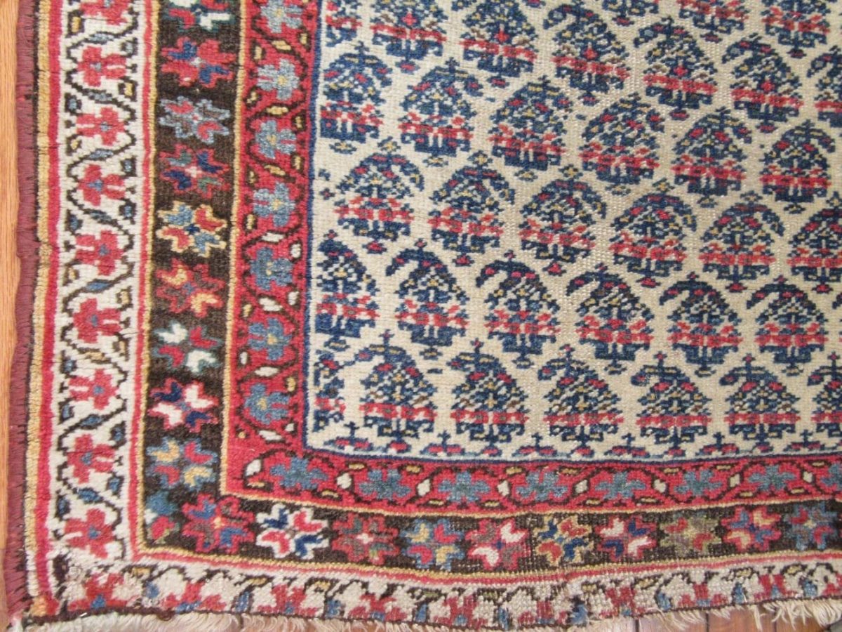 3′ x 17′ Antique Persian Ivory Runner Rug – Hand-Knotted Wool - 3 3′ x 17′ Antique Persian Ivory Runner Rug – Hand-Knotted Wool