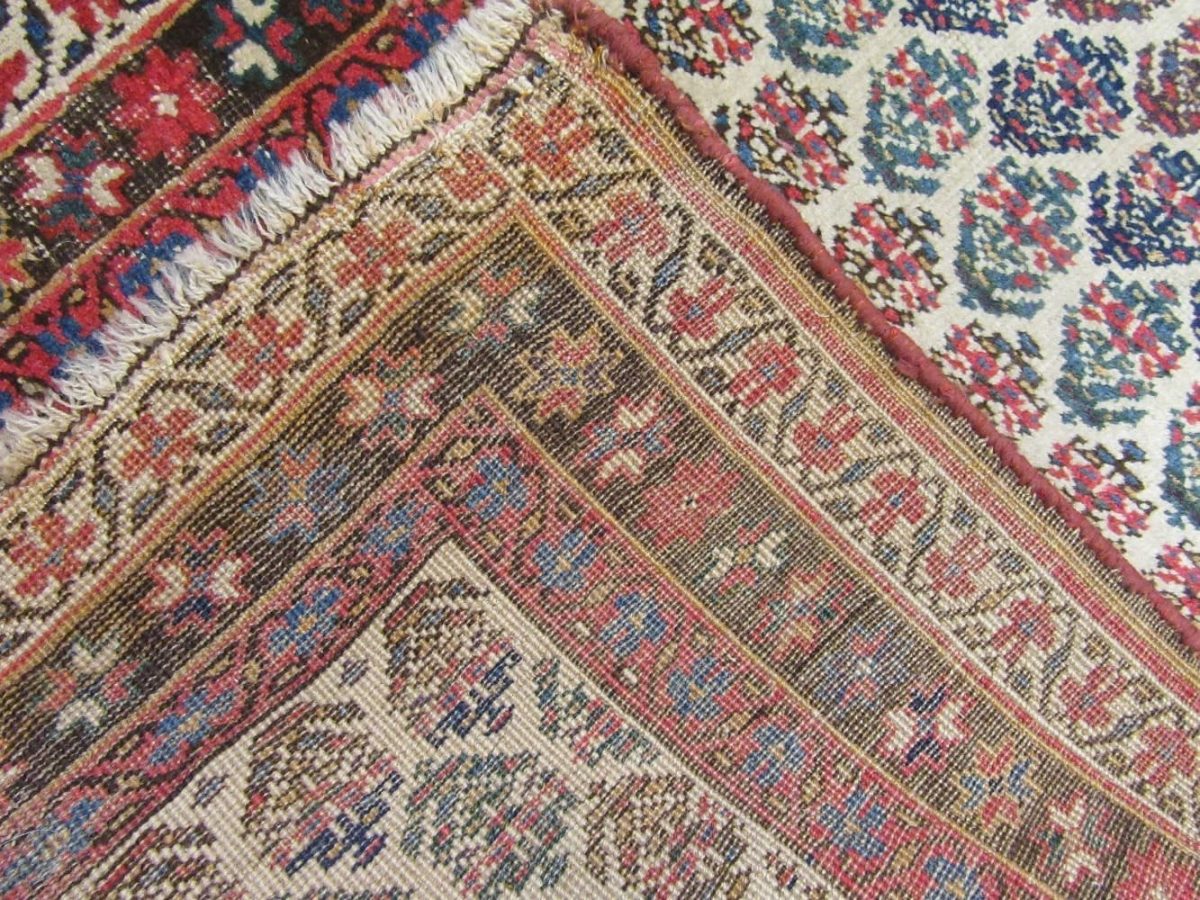 3′ x 17′ Antique Persian Ivory Runner Rug – Hand-Knotted Wool - 4 3′ x 17′ Antique Persian Ivory Runner Rug – Hand-Knotted Wool