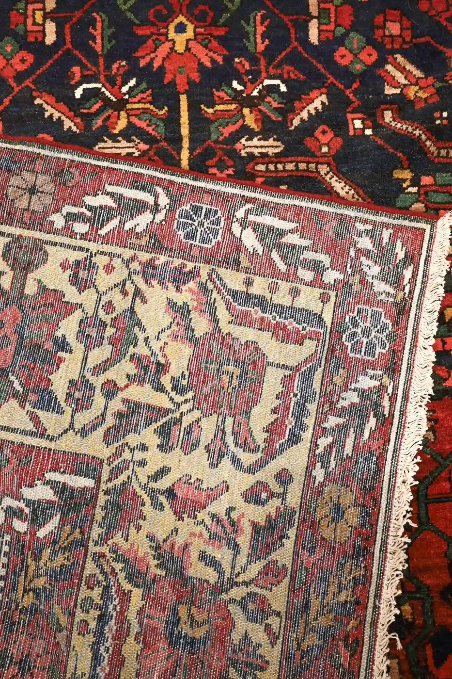 13′ x 17′ Red Fine Hand-Knotted Antique Persian Bakhtiari Rug – Traditional Wool