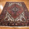6′ x 8′ Rust Fine Hand-Knotted Persian Heriz Rug – Traditional Wool