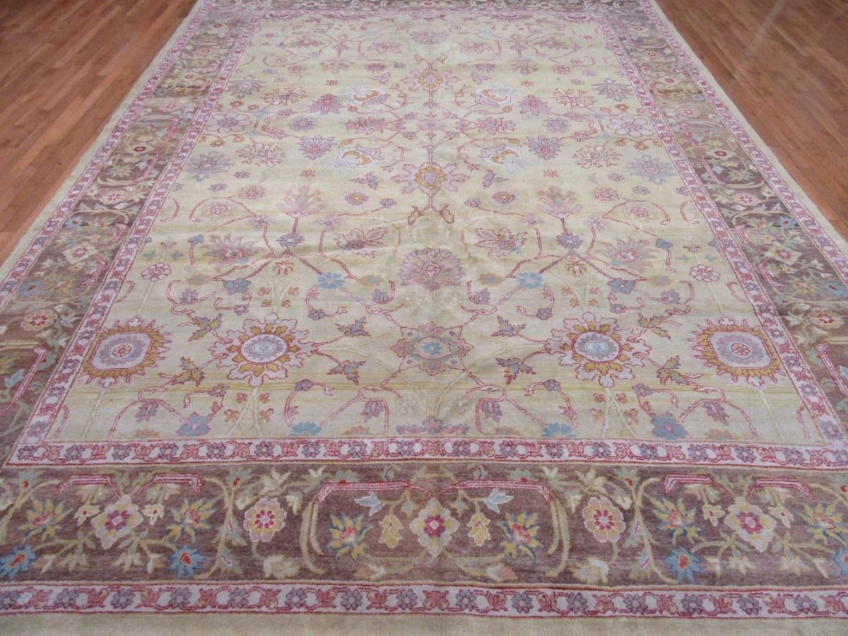 10′ x 14′ Egyptian Yellow Traditional Oriental Rug – Handmade Wool