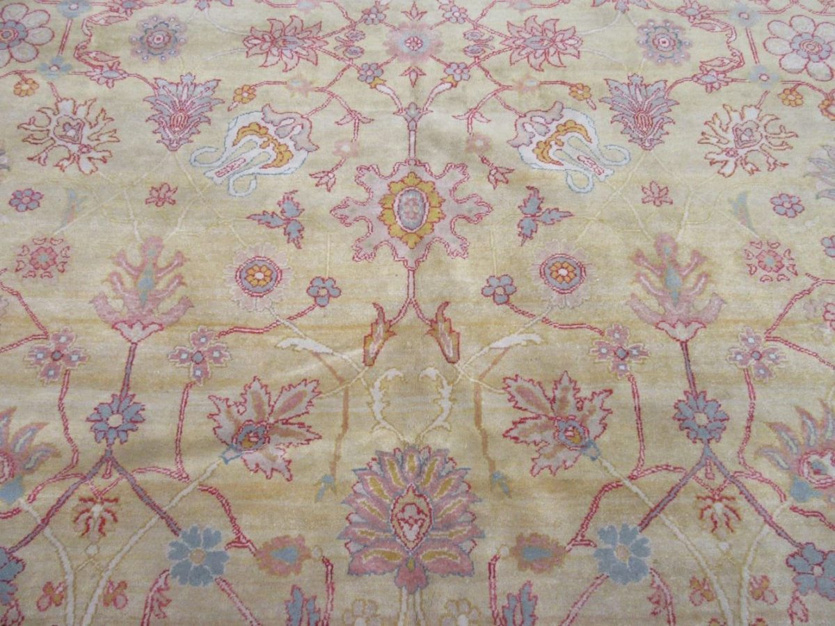 10′ x 14′ Egyptian Yellow Traditional Oriental Rug – Handmade Wool