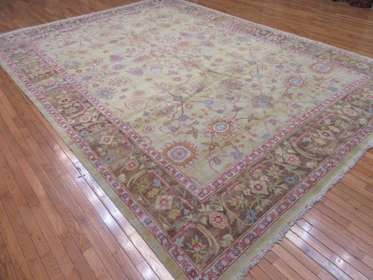 10′ x 14′ Egyptian Yellow Traditional Oriental Rug – Handmade Wool