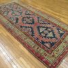 5′ x 11′ Antique Caucasian Bordjalu Kazak Rug – Blue – Hand Knotted Wool