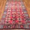 5′ x 9′ Semi Antique Caucasian Rug – Red – Hand Knotted Wool