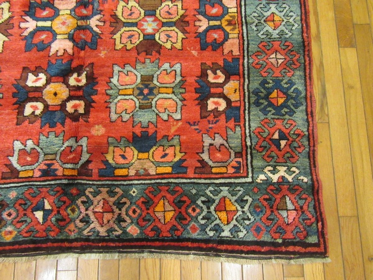 5′ x 9′ Semi Antique Caucasian Rug – Red – Hand Knotted Wool