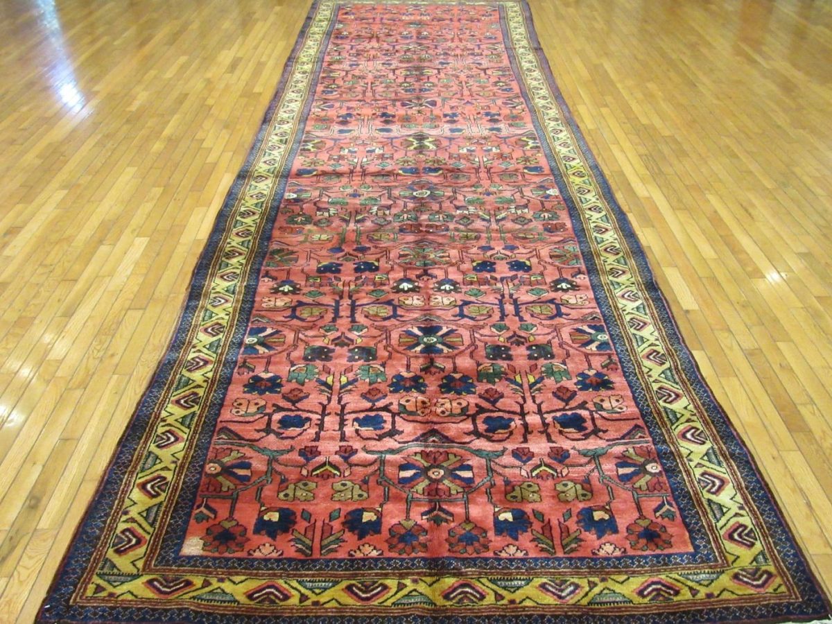6′ x 18′ Persian Malayer(Ingelas) ventage Rug – Red – Hand Knotted Wool