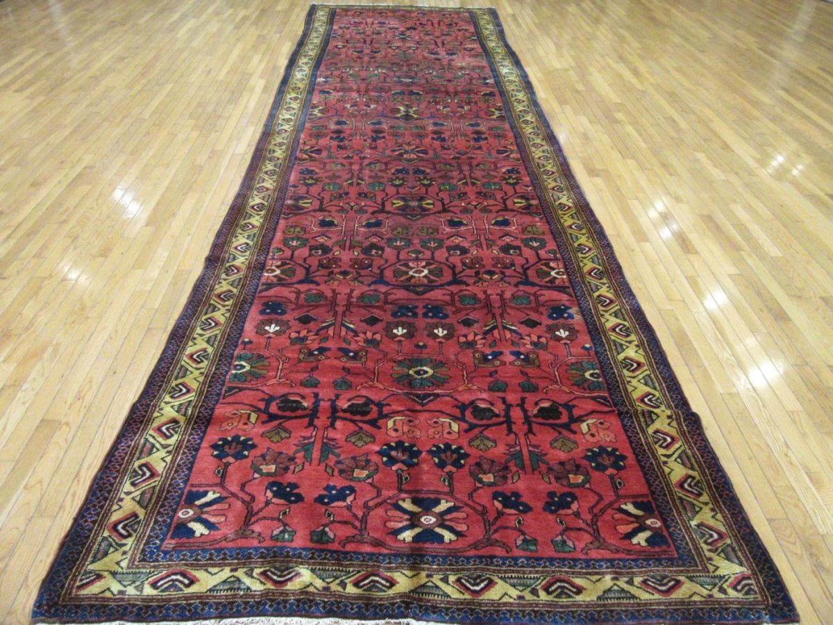 6′ x 18′ Persian Malayer(Ingelas) ventage Rug – Red – Hand Knotted Wool