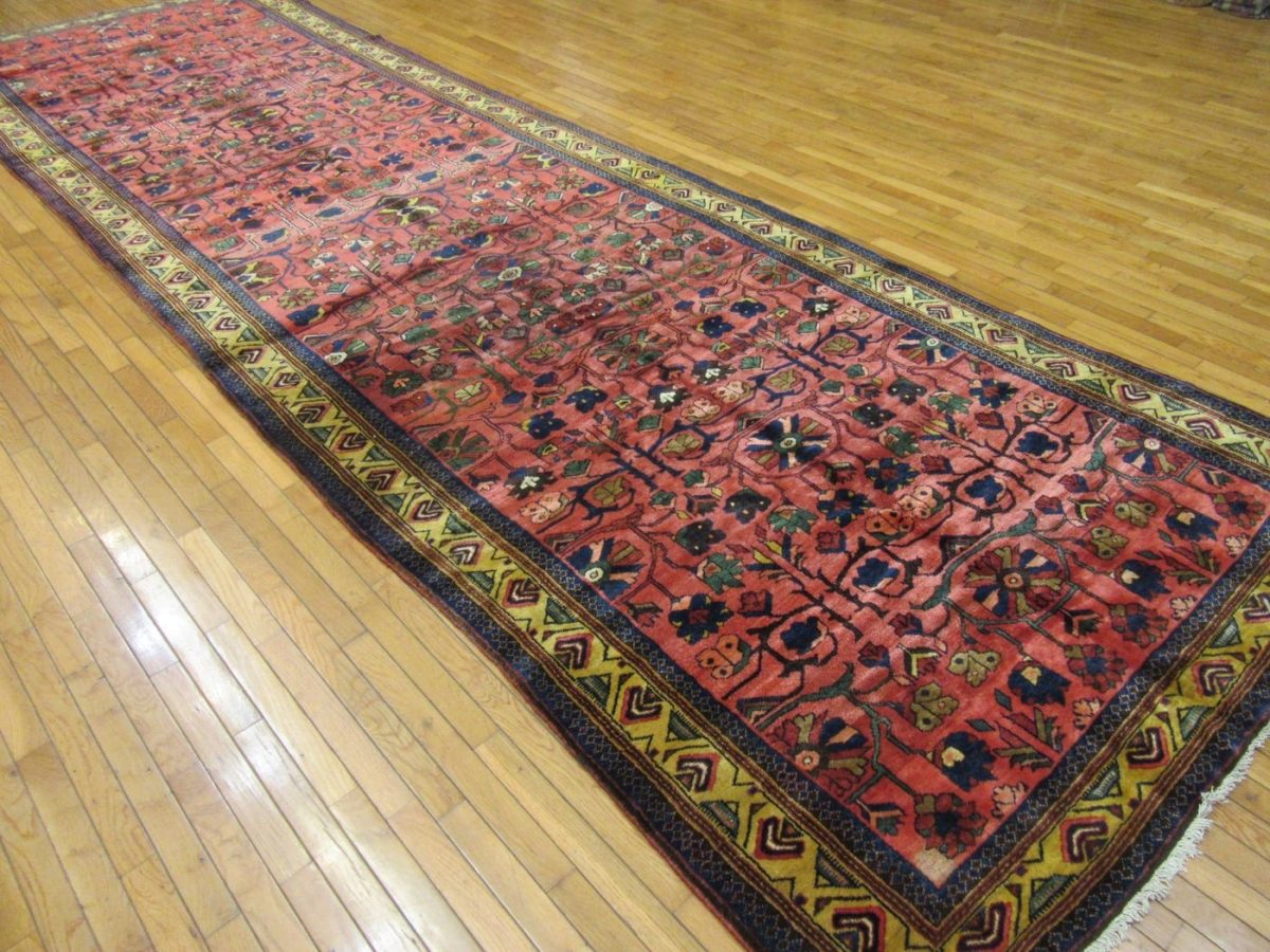 6′ x 18′ Persian Malayer(Ingelas) ventage Rug – Red – Hand Knotted Wool