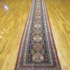 3′ x 18′ Antique Persian Heriz Runner Rug – Navy Blue – Hand Knotted Wool