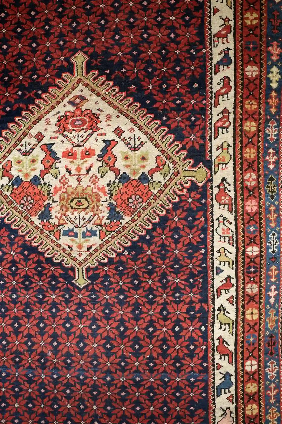 4′ x 17′ Red Fine Hand-Knotted Persian Malayer Runner – Traditional Wool