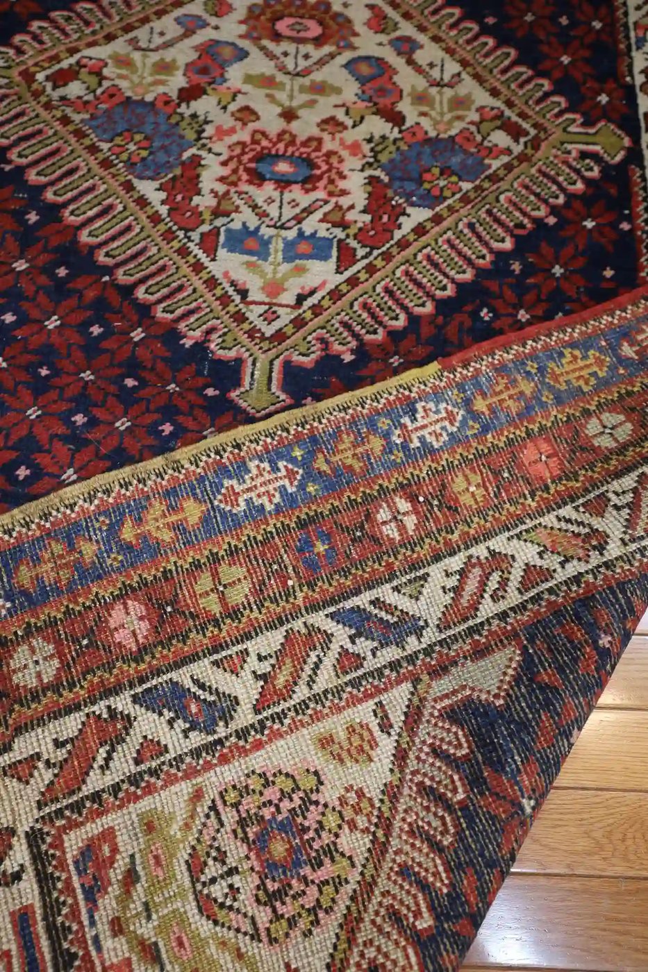 4′ x 17′ Red Fine Hand-Knotted Persian Malayer Runner – Traditional Wool