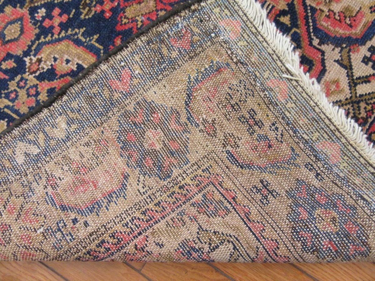 3′ x 17′ Antique Persian Malayer Runner Rug – Navy – Hand Knotted Wool
