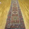 3′ x 13′ Antique Persian Heriz Runner Rug Red Blue Hand Knotted Wool