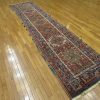 3′ x 13′ Antique Persian Heriz Runner Rug Red Blue Hand Knotted Wool