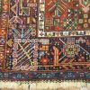 3′ x 13′ Antique Persian Heriz Runner Rug Red Blue Hand Knotted Wool