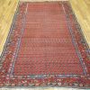 5′ x 9′ Antique Persian Malayer Rug Red Hand Knotted Wool